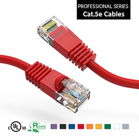 BESTLINK NETWARE CAT5E UTP Ethernet Network Booted Cable- 175Ft- Red 100544RD